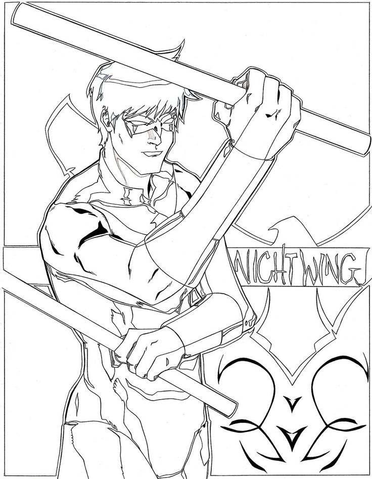 Nightwing super hero coloring pages educative printable coloring pages for kids coloring pages toddler coloring book