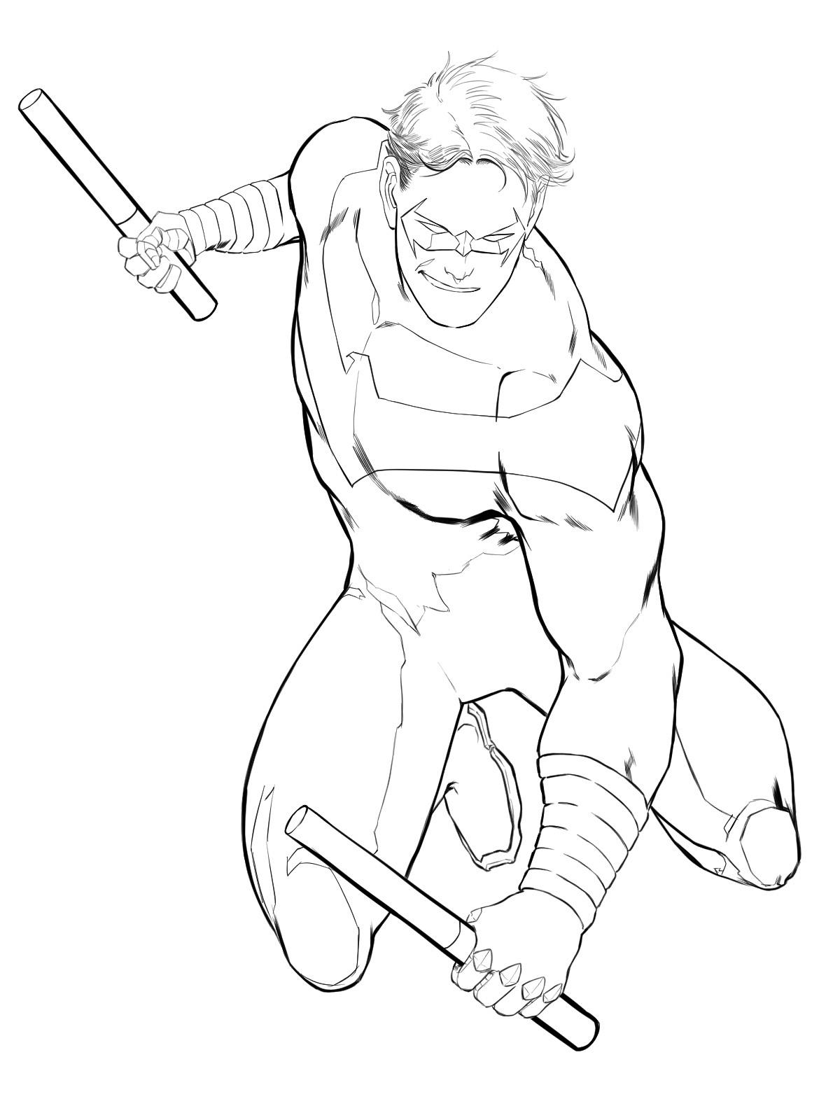 Nightwing wip ricbookart