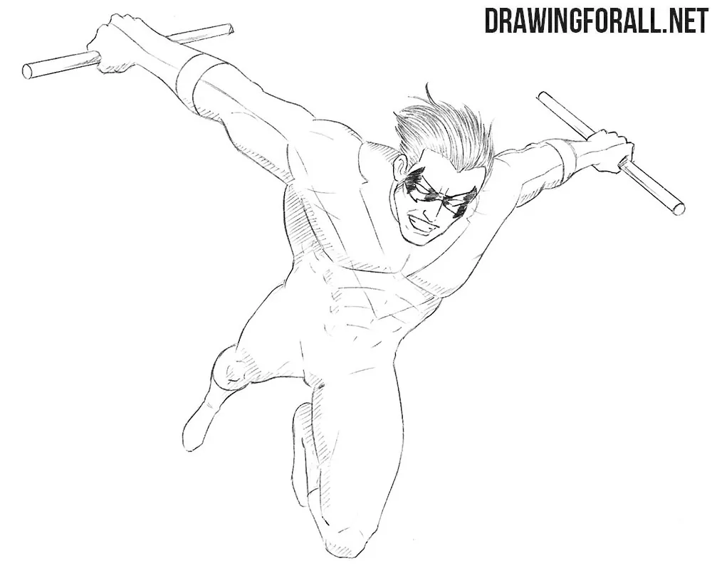 How to draw nightwing