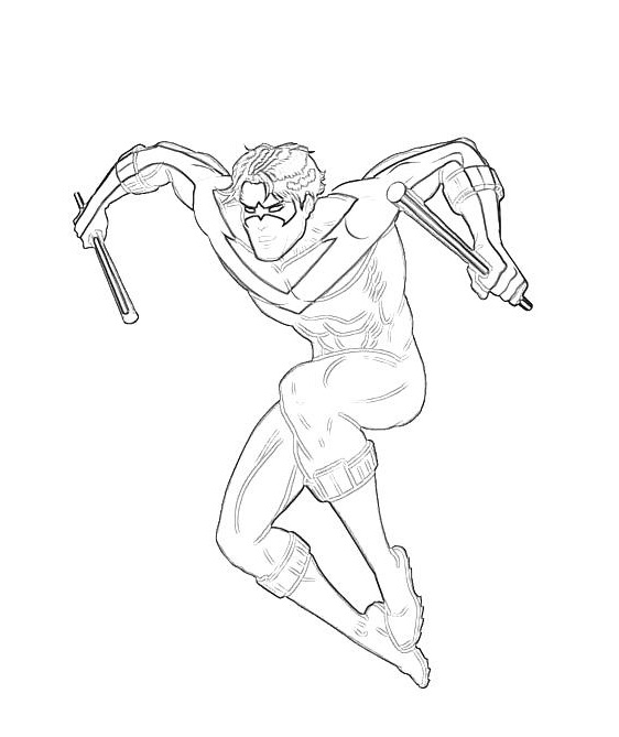 Nightwing coloring page