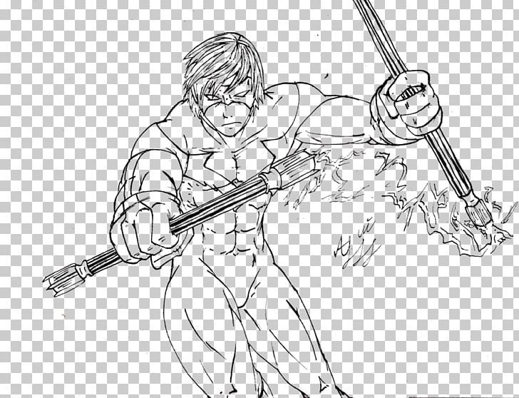Dick grayson nightwing sonic and the black knight batman coloring book png clipart angle arm art