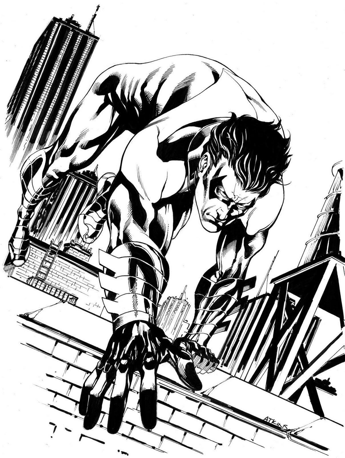 Free printable nightwing coloring pages for kids