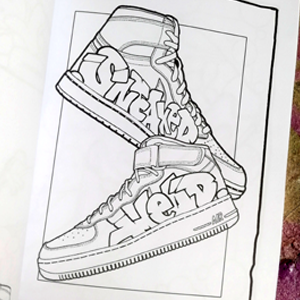 Custom kicks colouring book for sneaker heads graffiti trainers street art sneakers coloring book for creative adults teenagers hoakser books