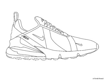 Designer inspired sneaker coloring pages by the rivah hound tpt
