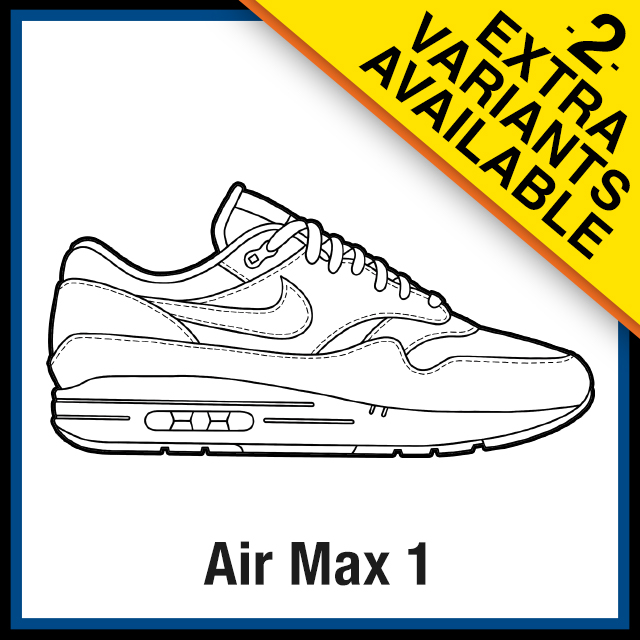 Nike air max sneaker coloring pages