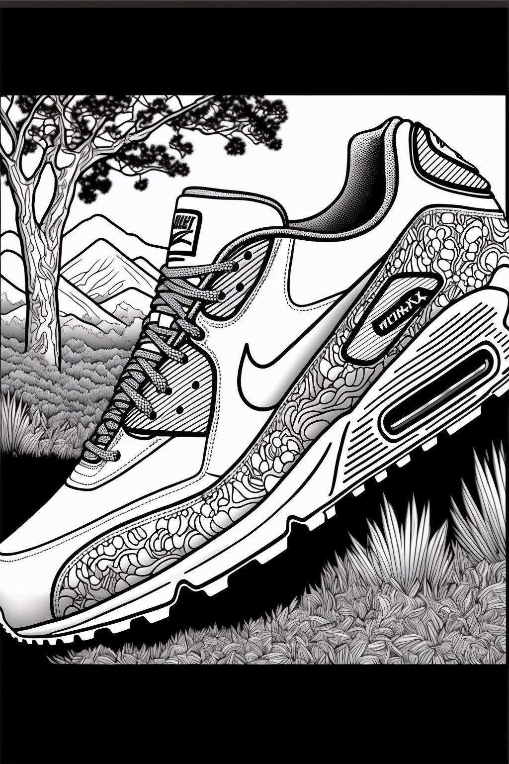 Adult sneaker coloring book rmidjourney