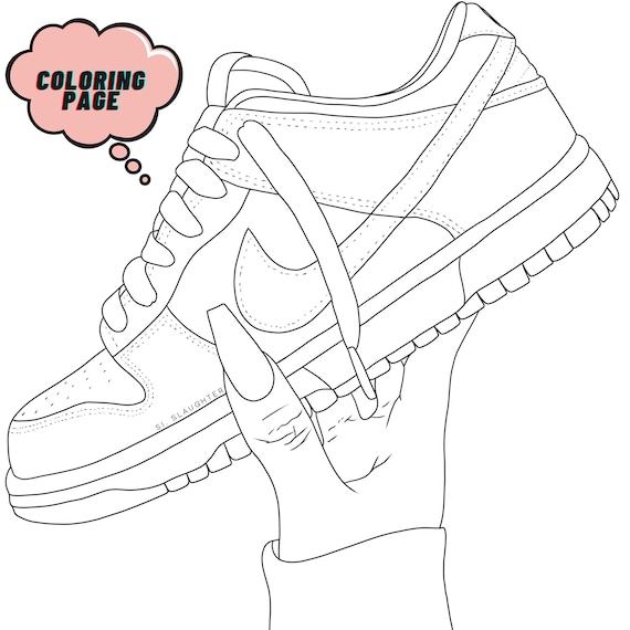 Sneaker coloring page