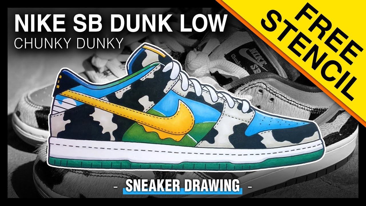 Nike sb dunk low sneaker coloring pages