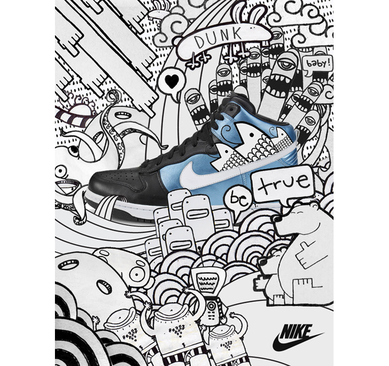 Nike dunk on