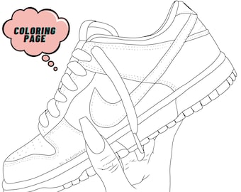 Sneaker coloring page