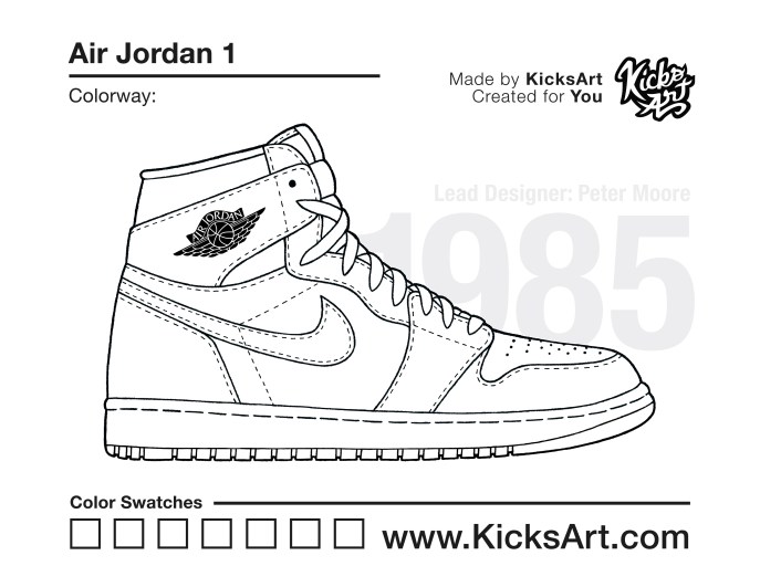 Air jordan coloring pages sneaker coloring pages created by