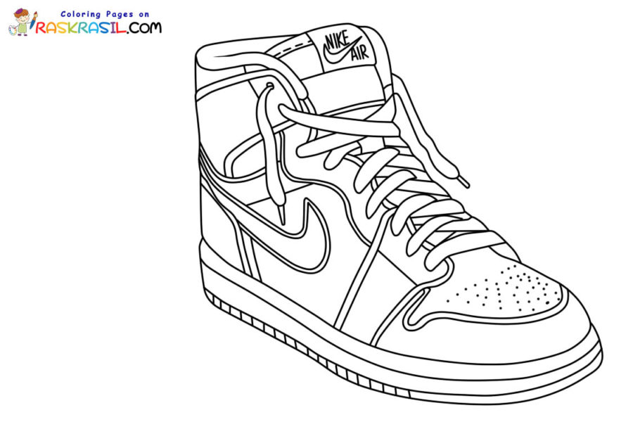 Jordan shoes coloring pages