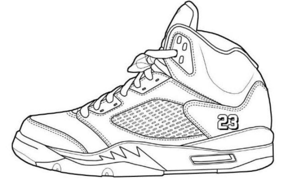Jordan shoes coloring pages