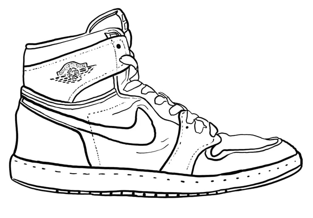 Free printable jordan coloring page