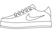 Nike jordan sneakers coloring page free printable coloring pages