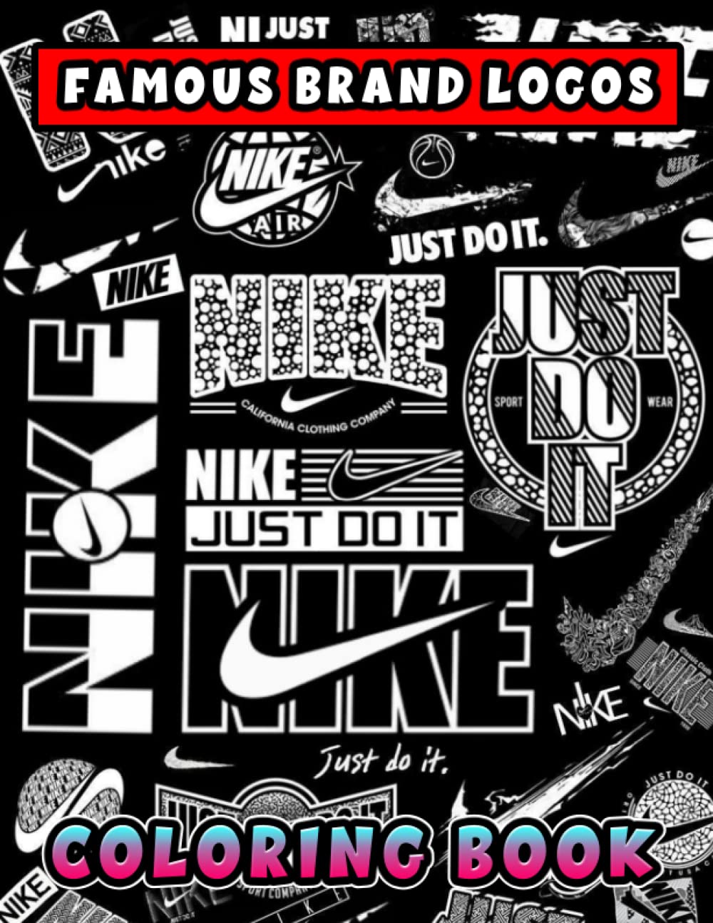 Buy famous brand logos coloring book amazing gift for all ages and fans with high quality imageâ giant great pages with premium quality images online at kuwait