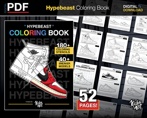 Digital pdf nike coloring book vol â created by kicksart â kicksart shop