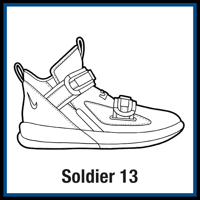 Nike lebron soldier sneaker coloring pages