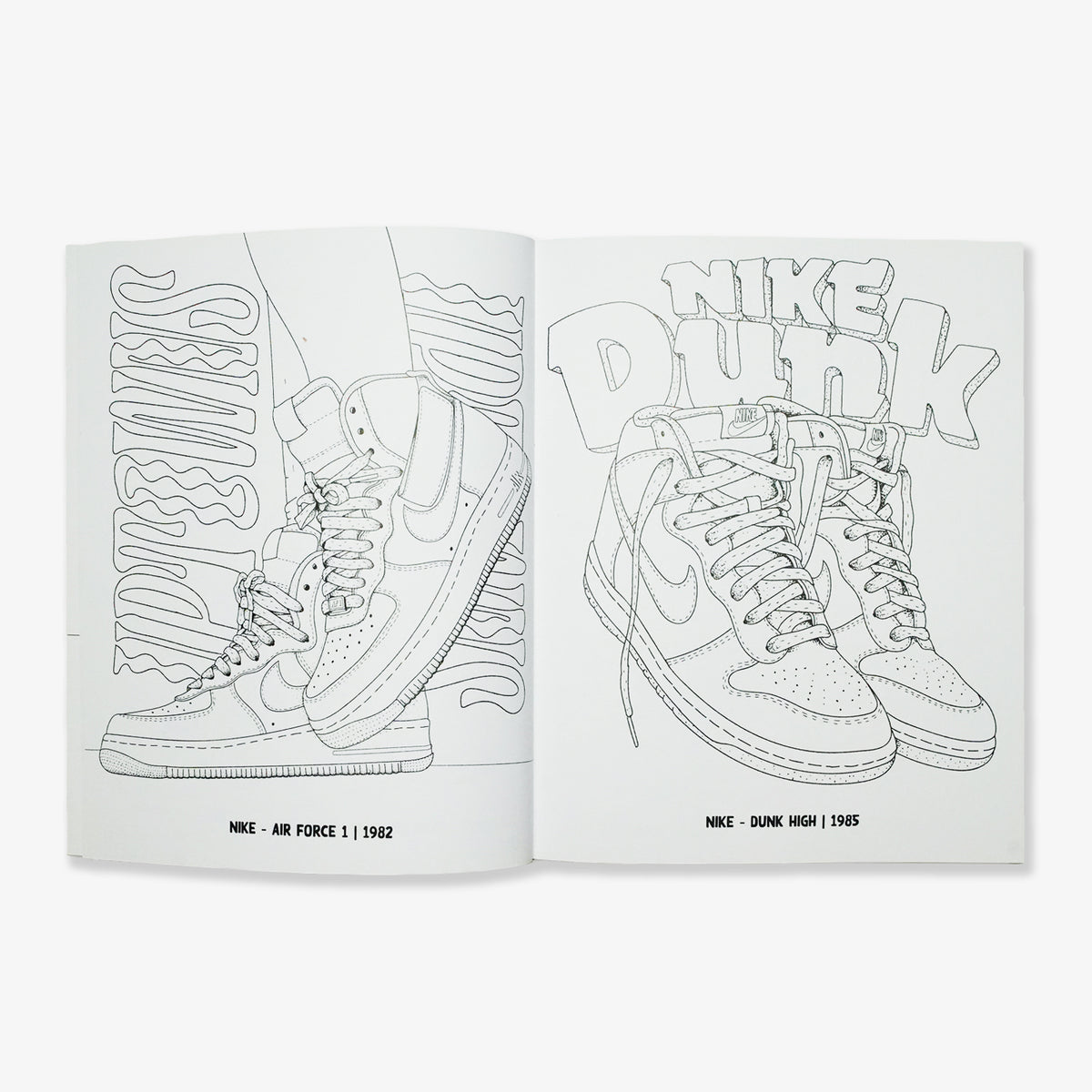 Sneaker colouring book