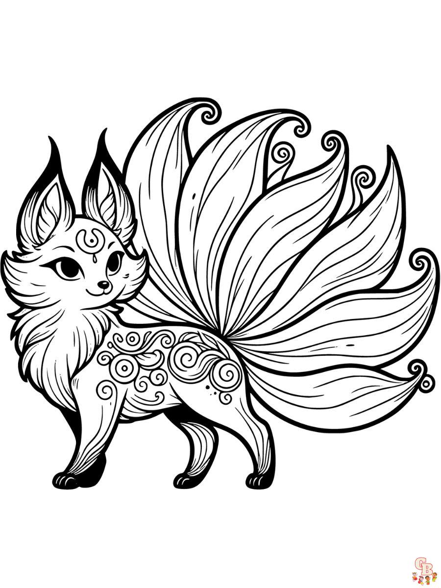 Entertaining fox coloring pages for kids