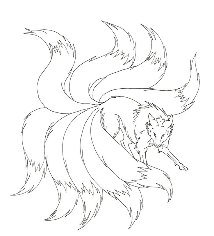 Kitsune fox coloring page fox drawing fox art
