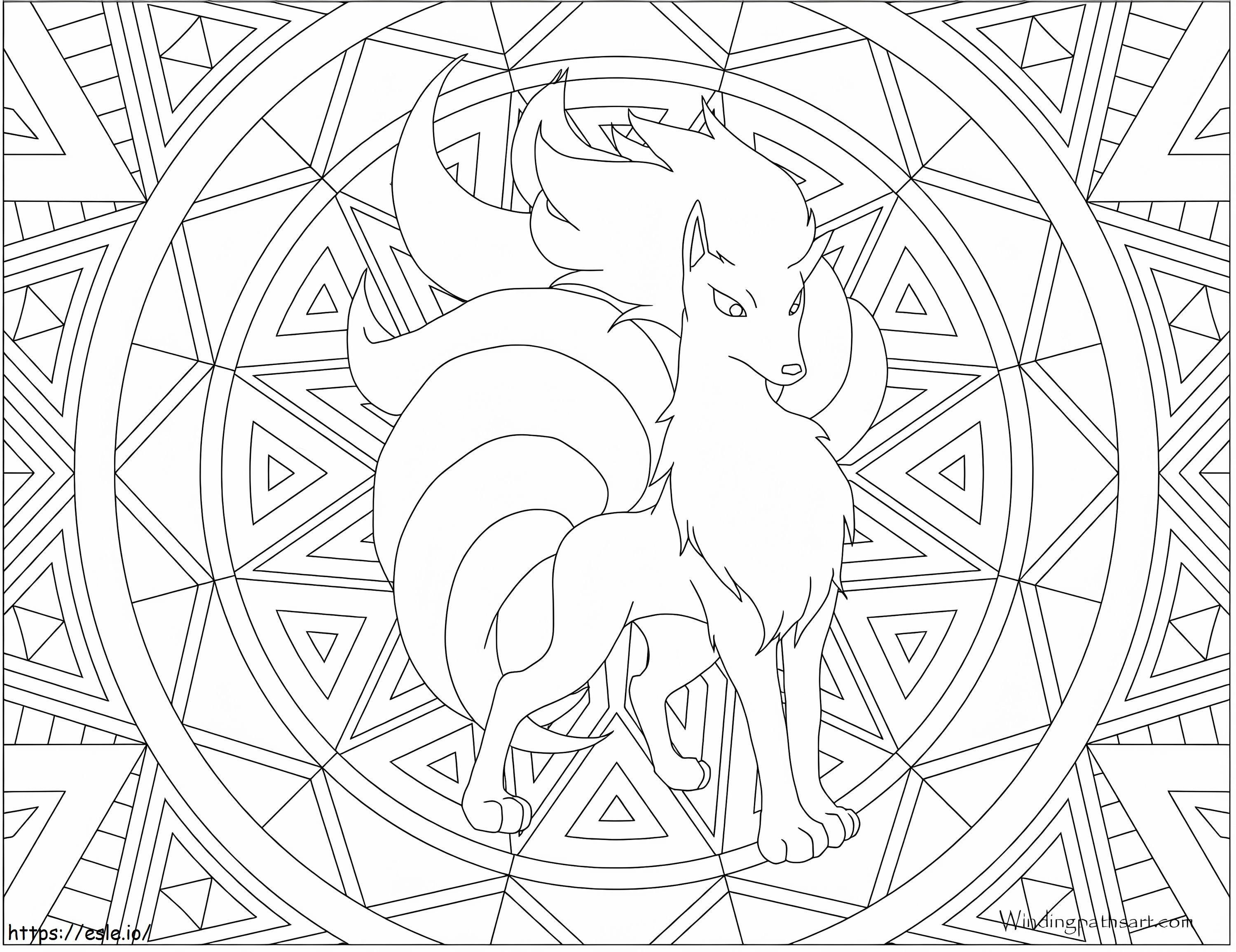Ninetales coloring page