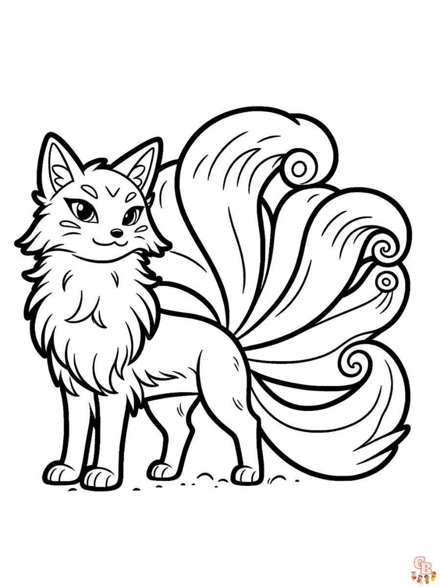 Entertaining fox coloring pages for kids