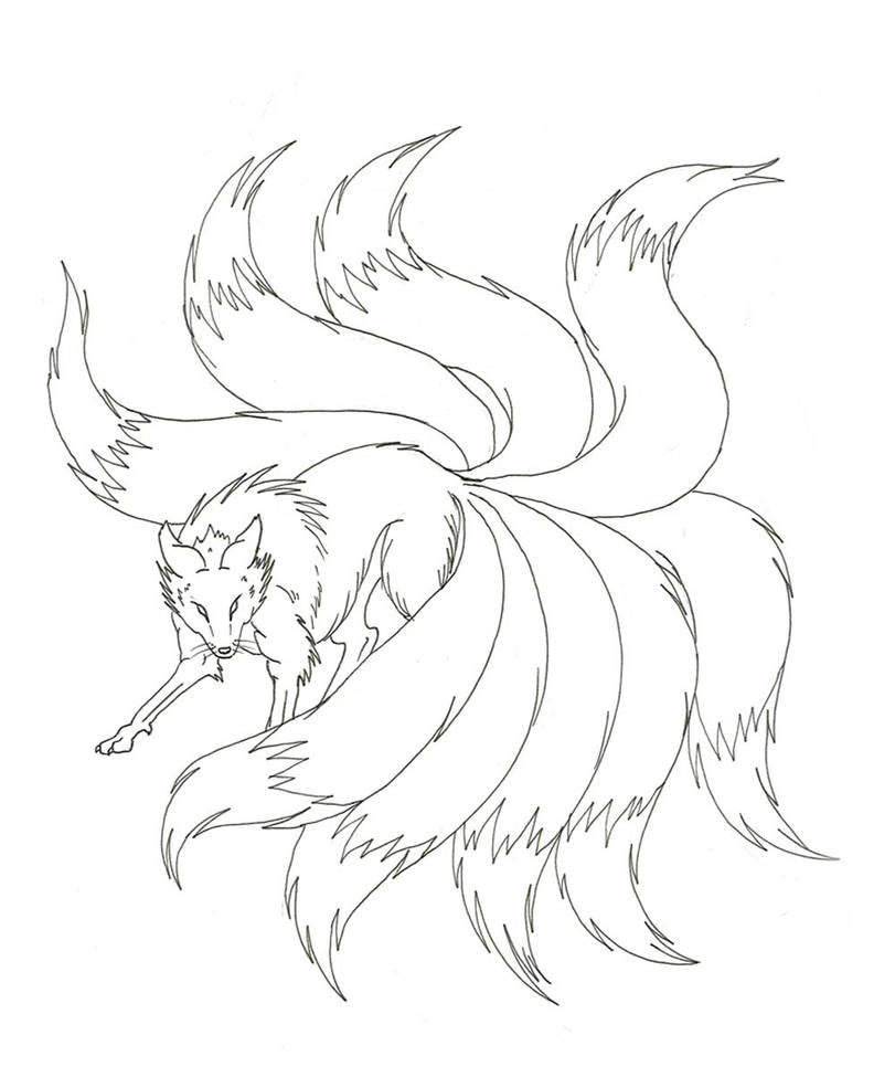 Nine tails fox by lizzy on