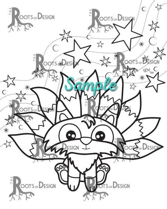 Instant download coloring page nine