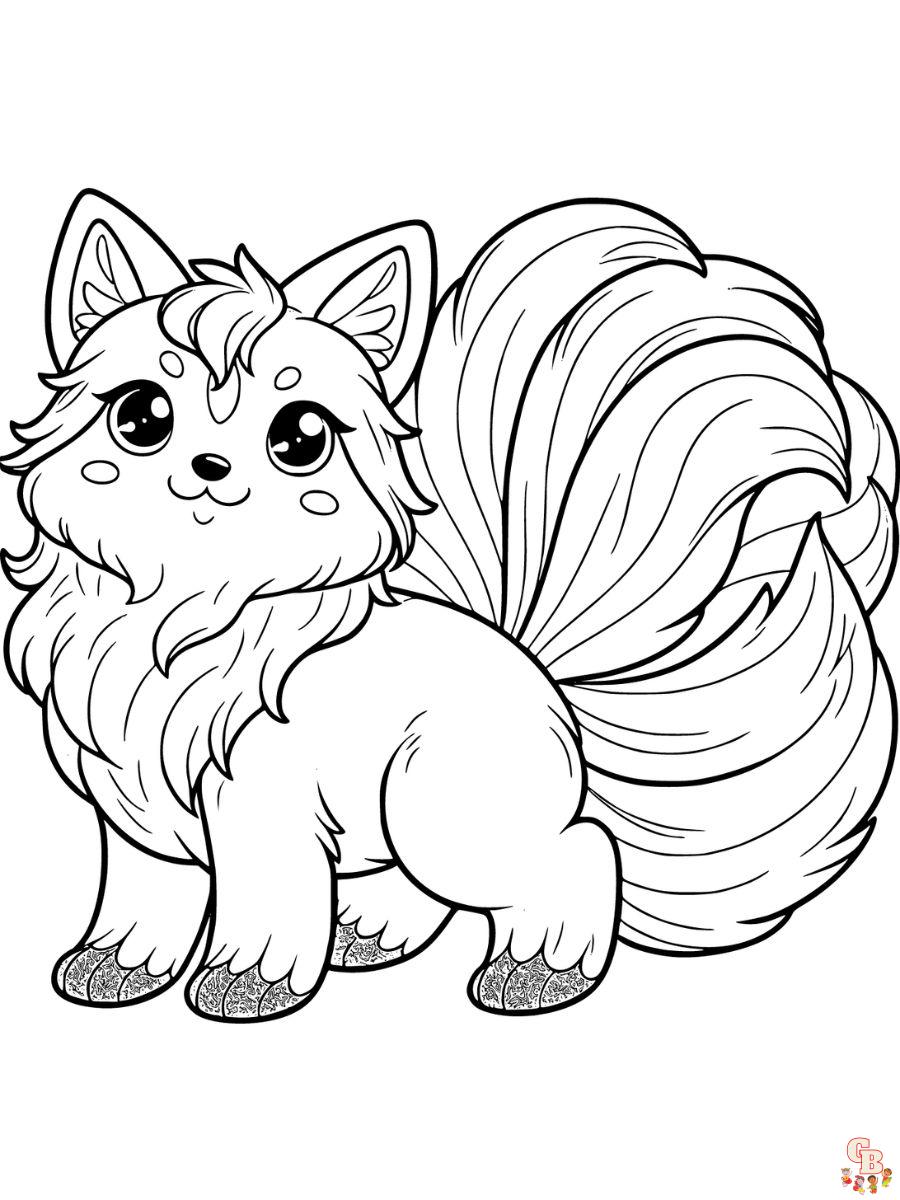 Entertaining fox coloring pages for kids
