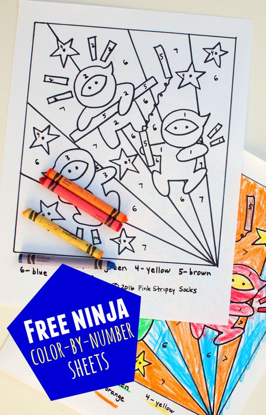 Free printable ninja color