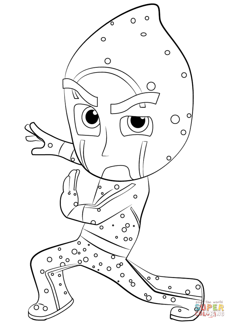 Night ninja from pj masks coloring page free printable coloring pages