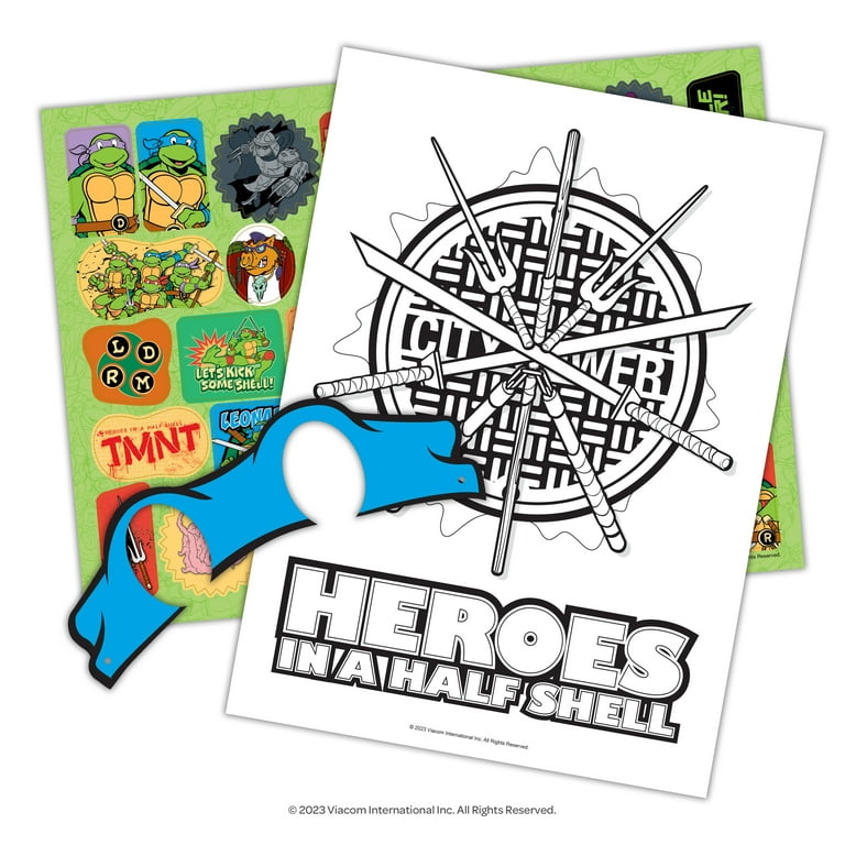 Teenage mutant ninja turtles coloring and activity book with paper mask pages paperback childrens book