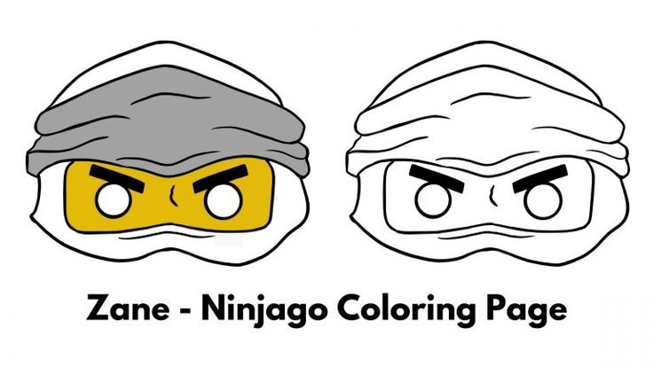 Ninjago coloring page mask printable