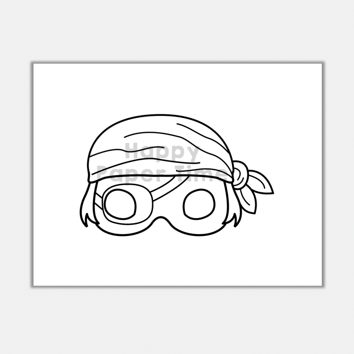 Pirate paper masks printable coloring craft activity play costume made by teachers