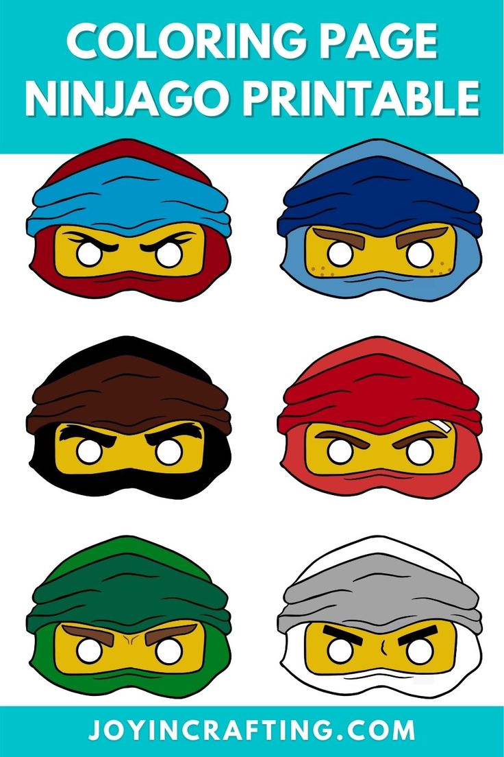 Ninjago coloring page mask printable ninjago coloring pages ninjago masks ninjago birthday