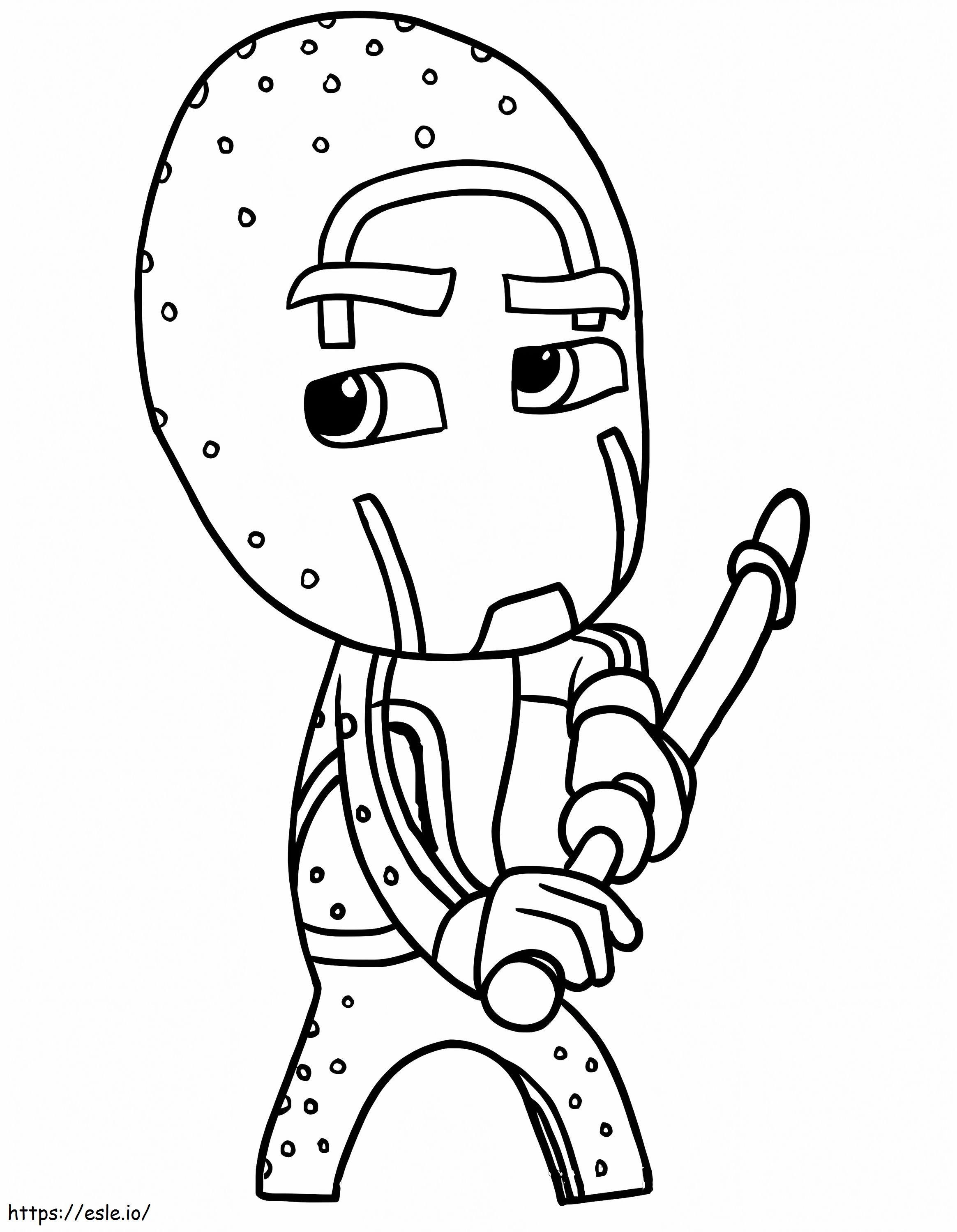 Night ninja coloring page