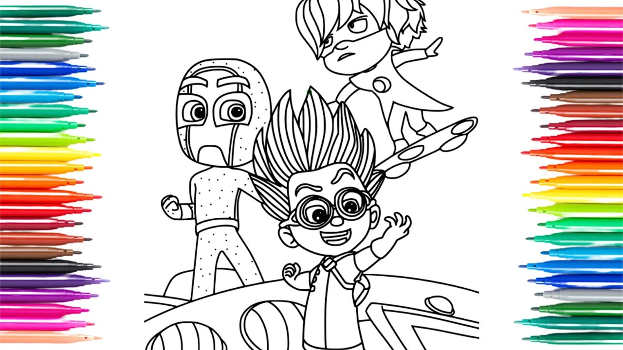 Coloring night ninjaroeoluna girl fro pj asks coloring page coloring for kids