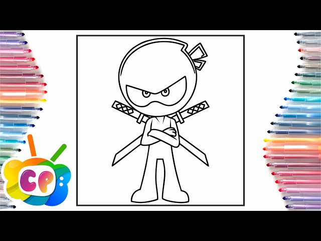 Ninja kidz coloring page ninja kidz logo elektronomia