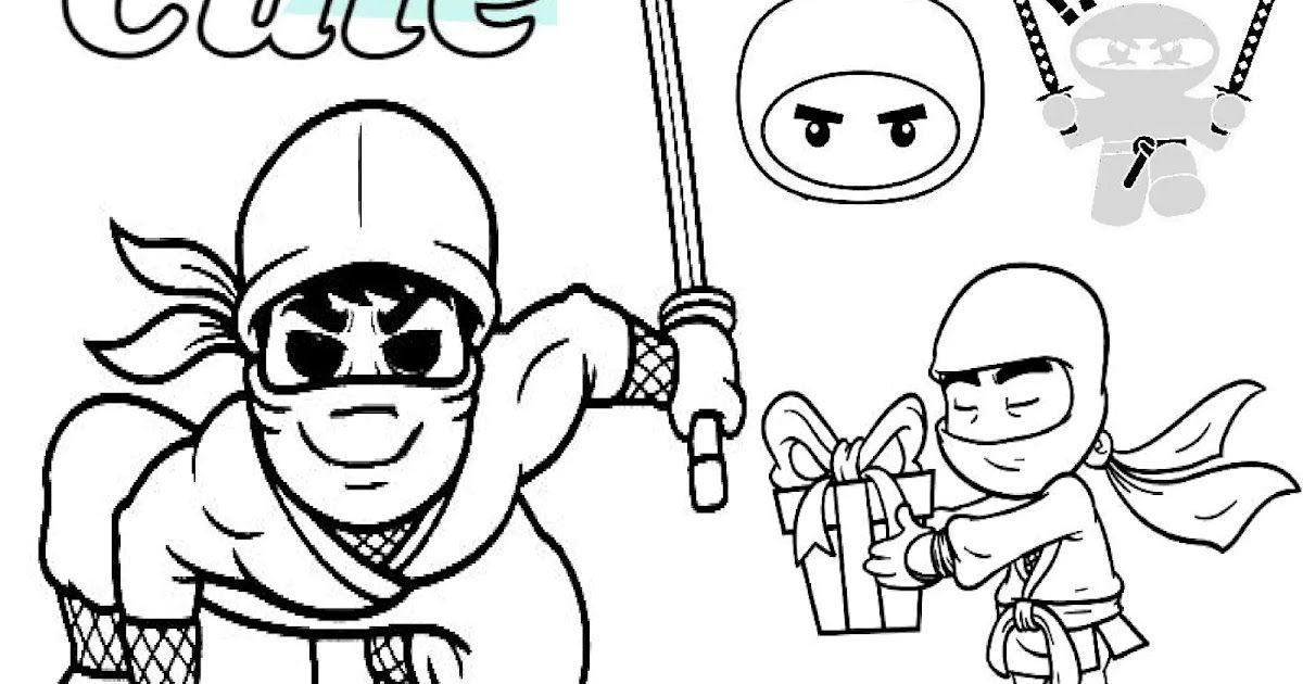 Colorful ninja coloring pages