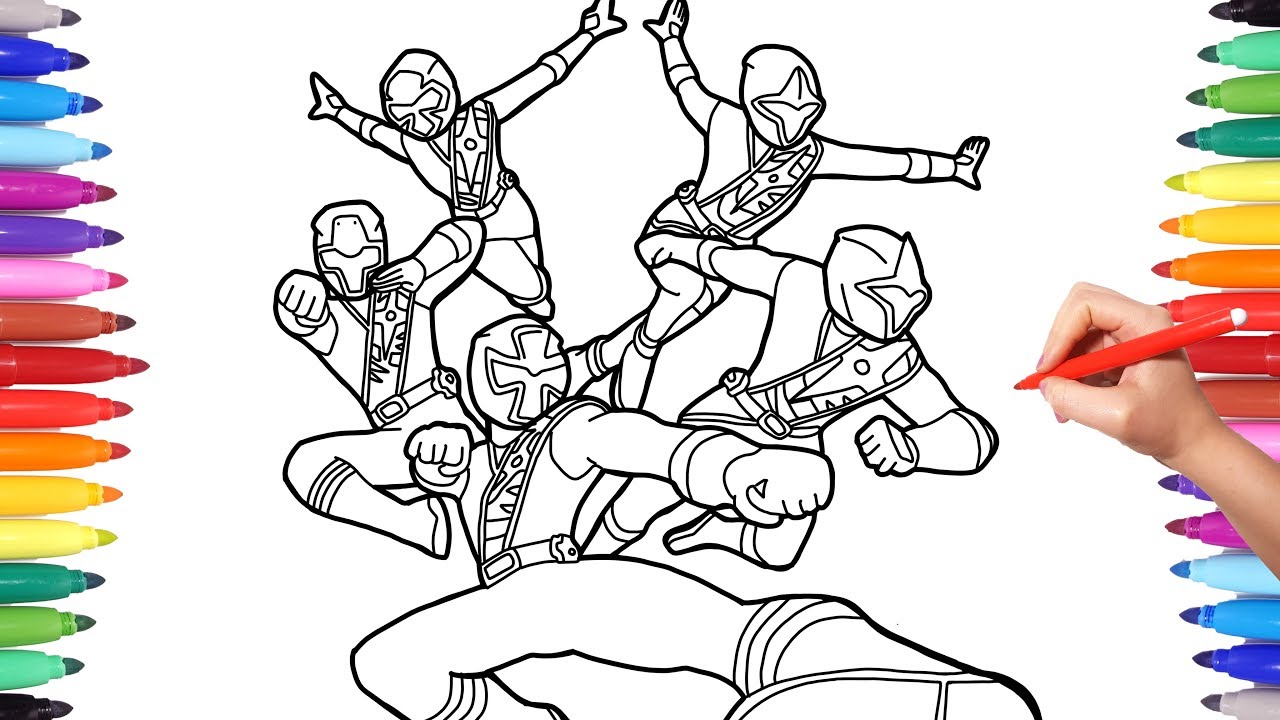 Power rangers ninja steel coloring pages coloring power rangers how to color power rangers