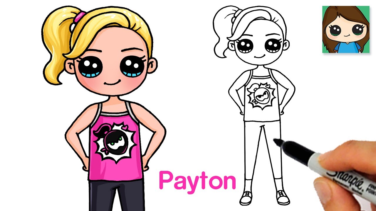 How to draw payton myler ninja kidz tv