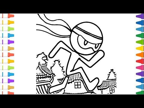 Stickman ninja coloring page color stickman ninja the coloring pages