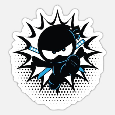 Ninja kid stickers unique designs