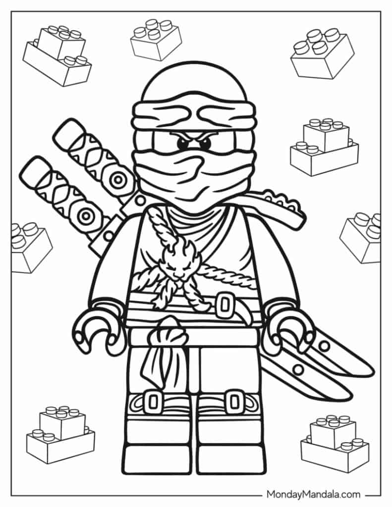Ninja coloring pages free pdf printables