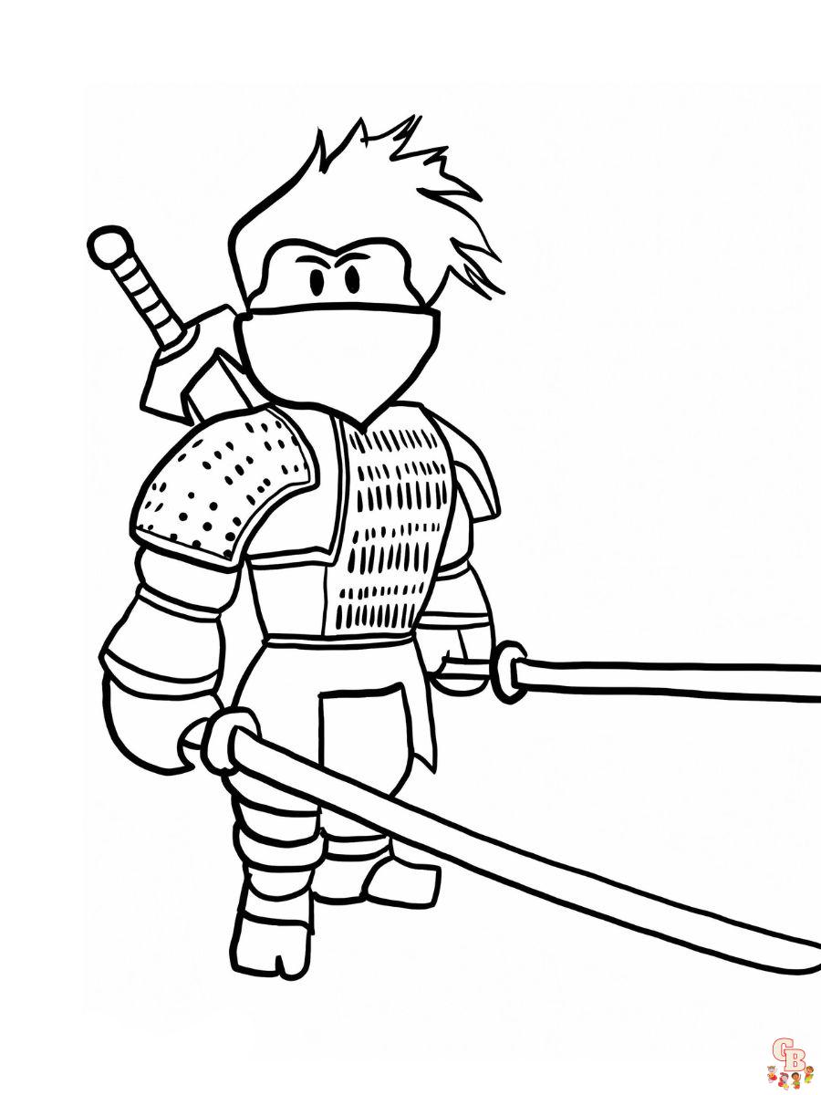Free roblox coloring pages for kids to print