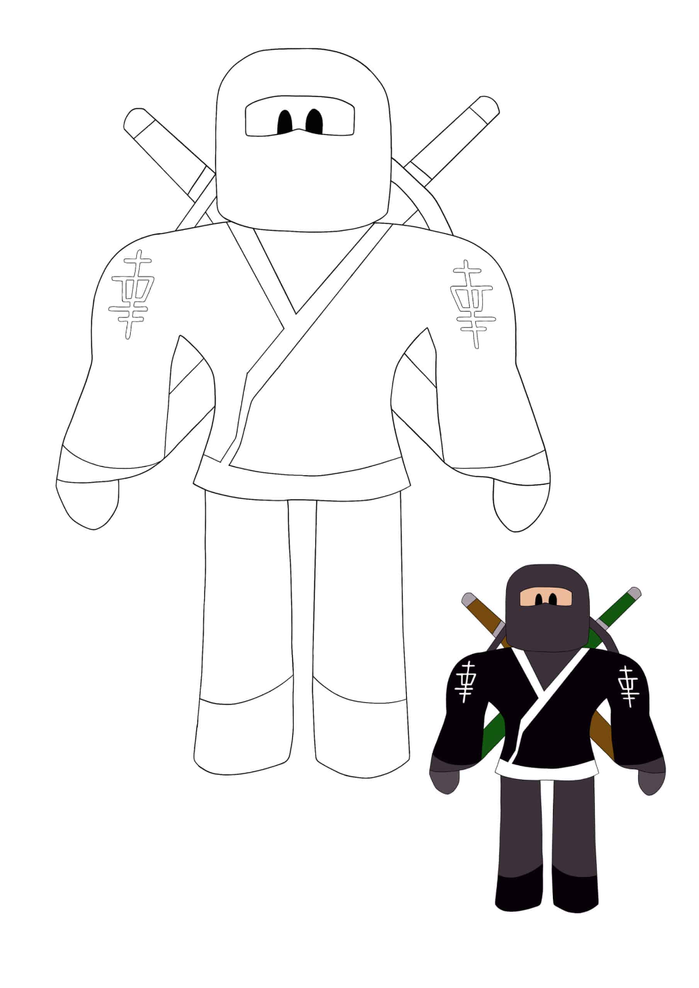 Roblox ninja coloring pages
