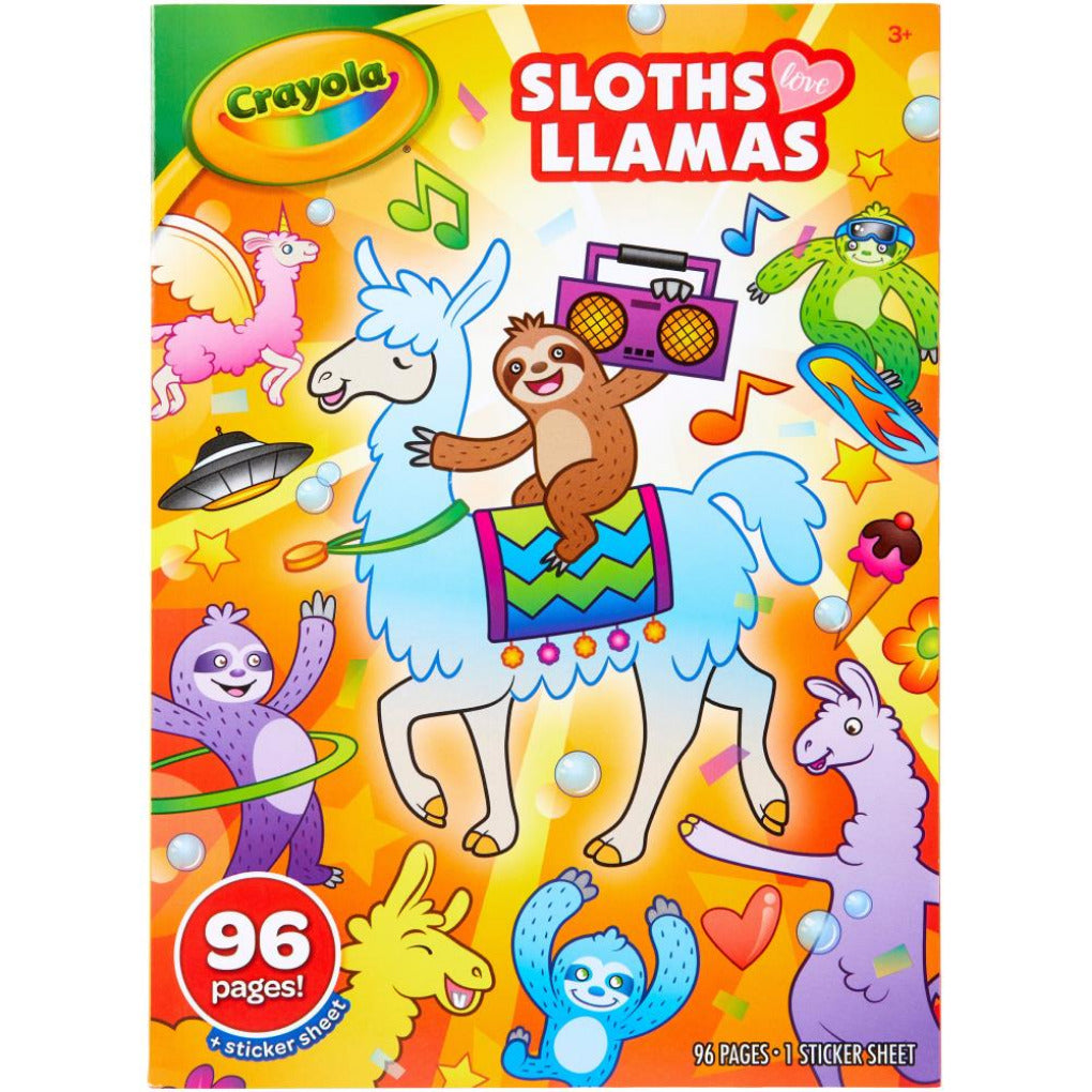 Sloths llamas crayola coloring book