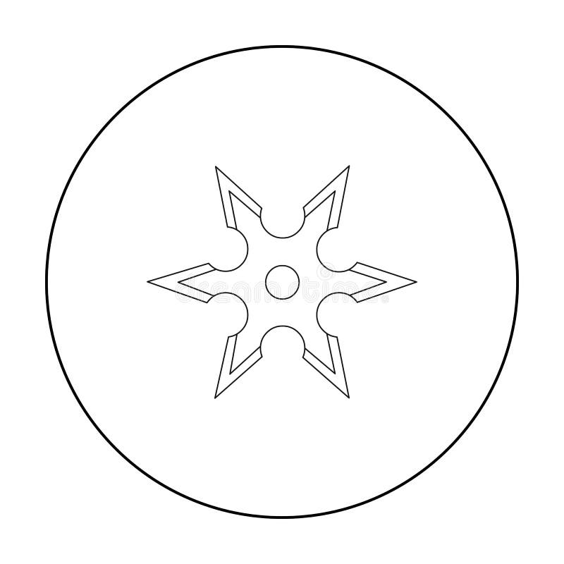 Metal shuriken icon outline single weapon icon from the big ammunition arms set stock vector