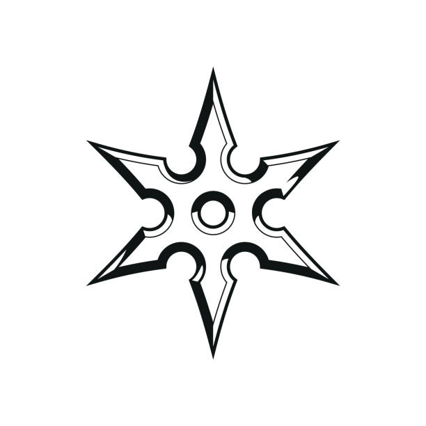 Ninja shuriken stock illustrations royalty